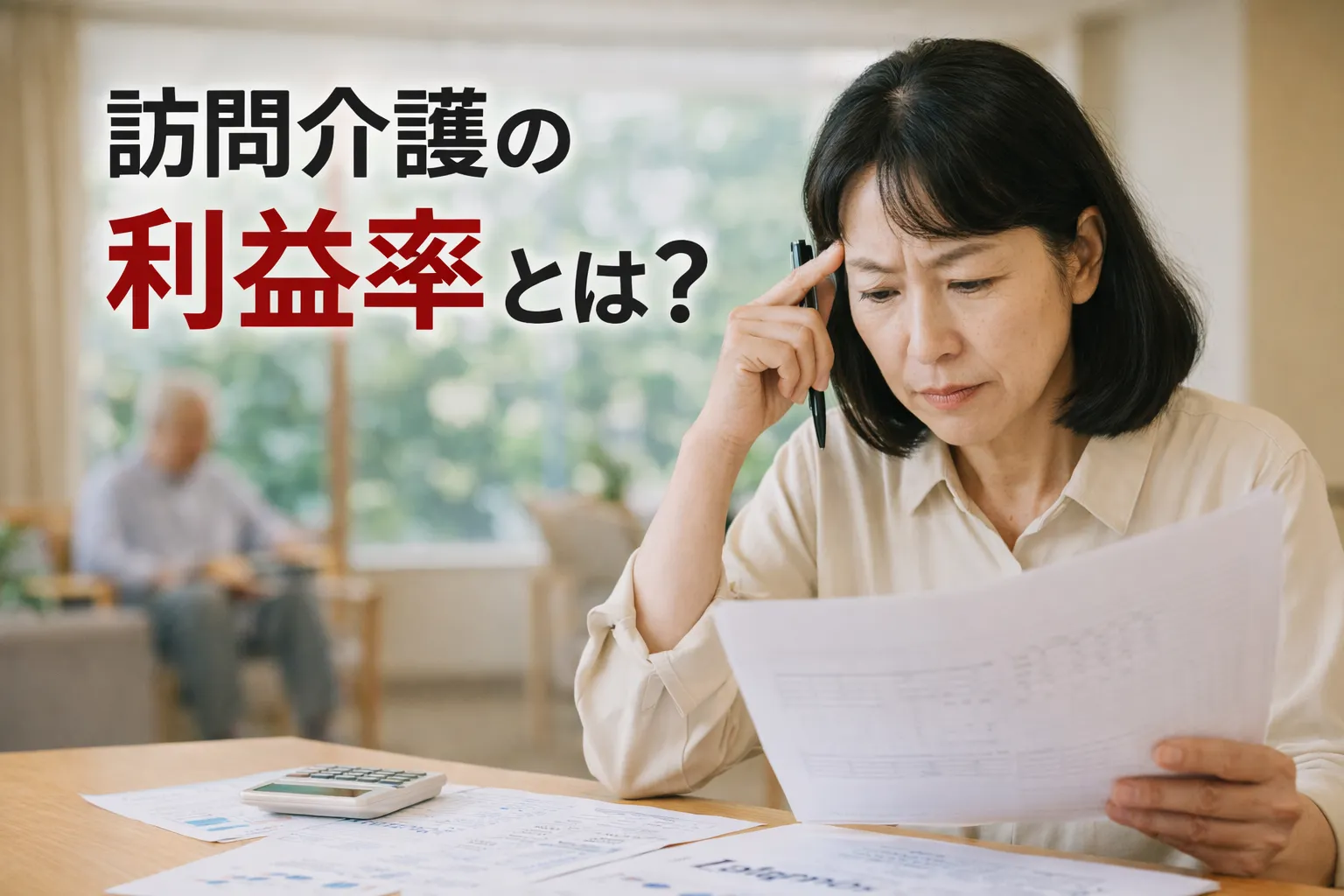 訪問介護の利益率とは?経営者が知っておきたい収益構造を解説