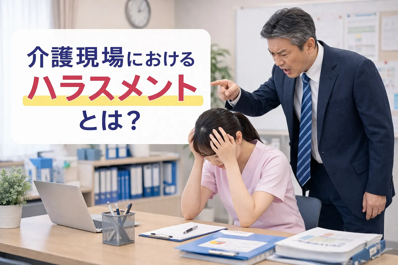 介護現場におけるハラスメントとは?種類から事例まで詳しく解説