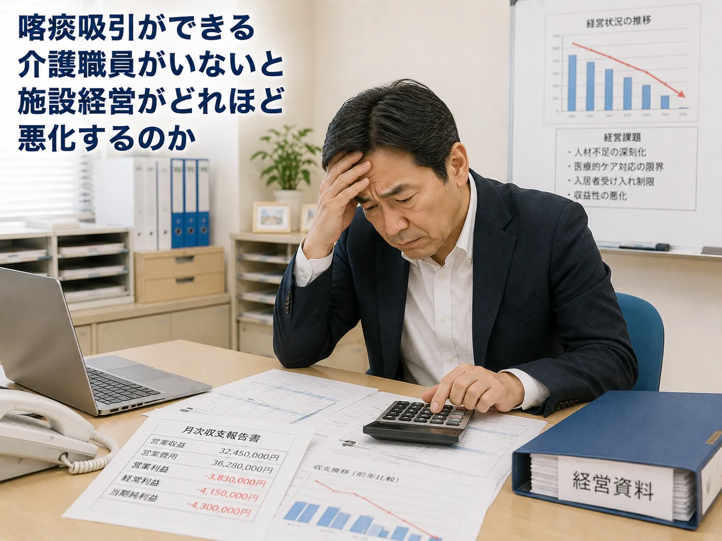 喀痰吸引ができる介護職員がいないと施設経営がどれほど悪化するのか