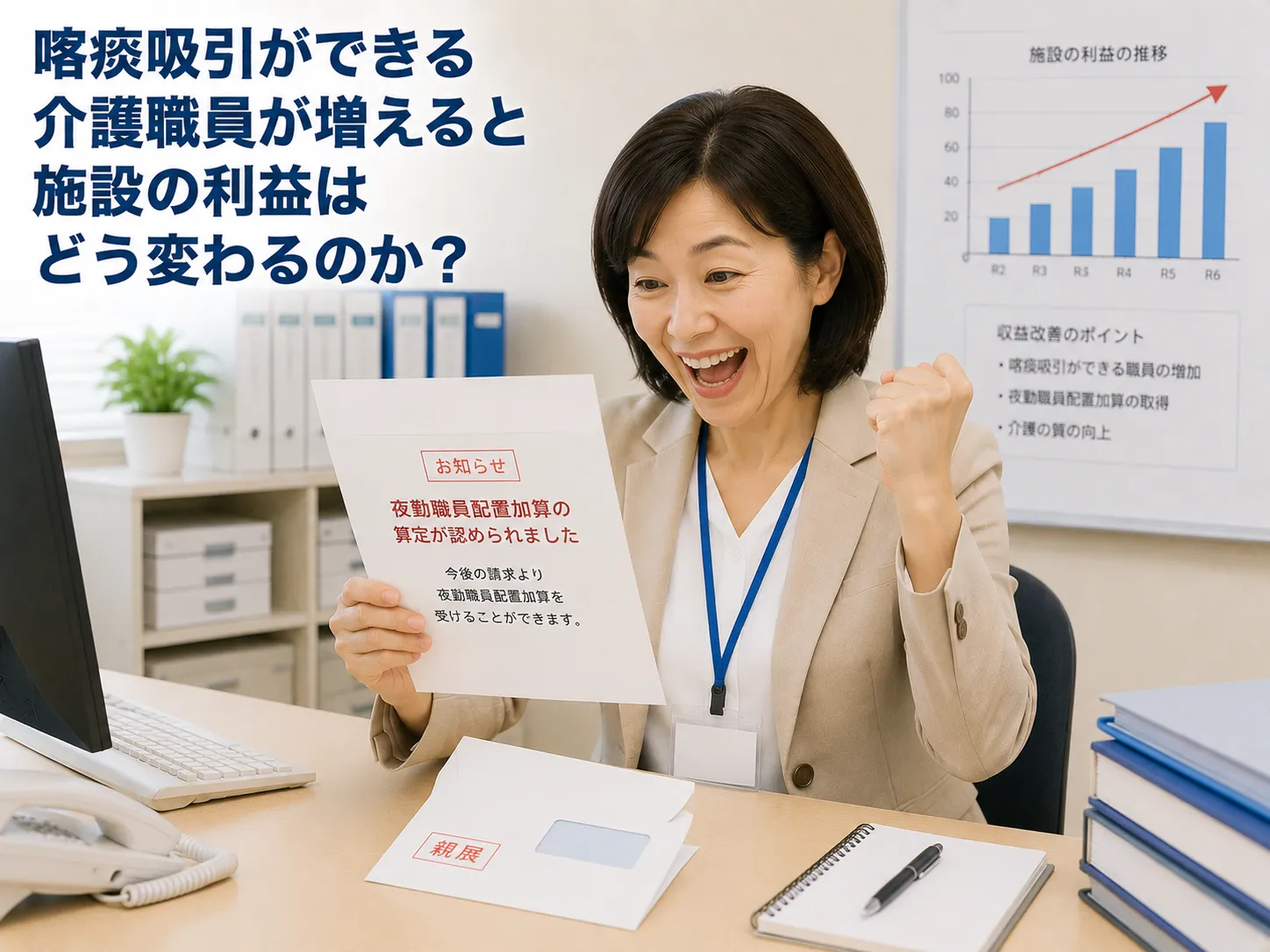 喀痰吸引ができる介護職員が増えると施設の利益はどう変わるのか？