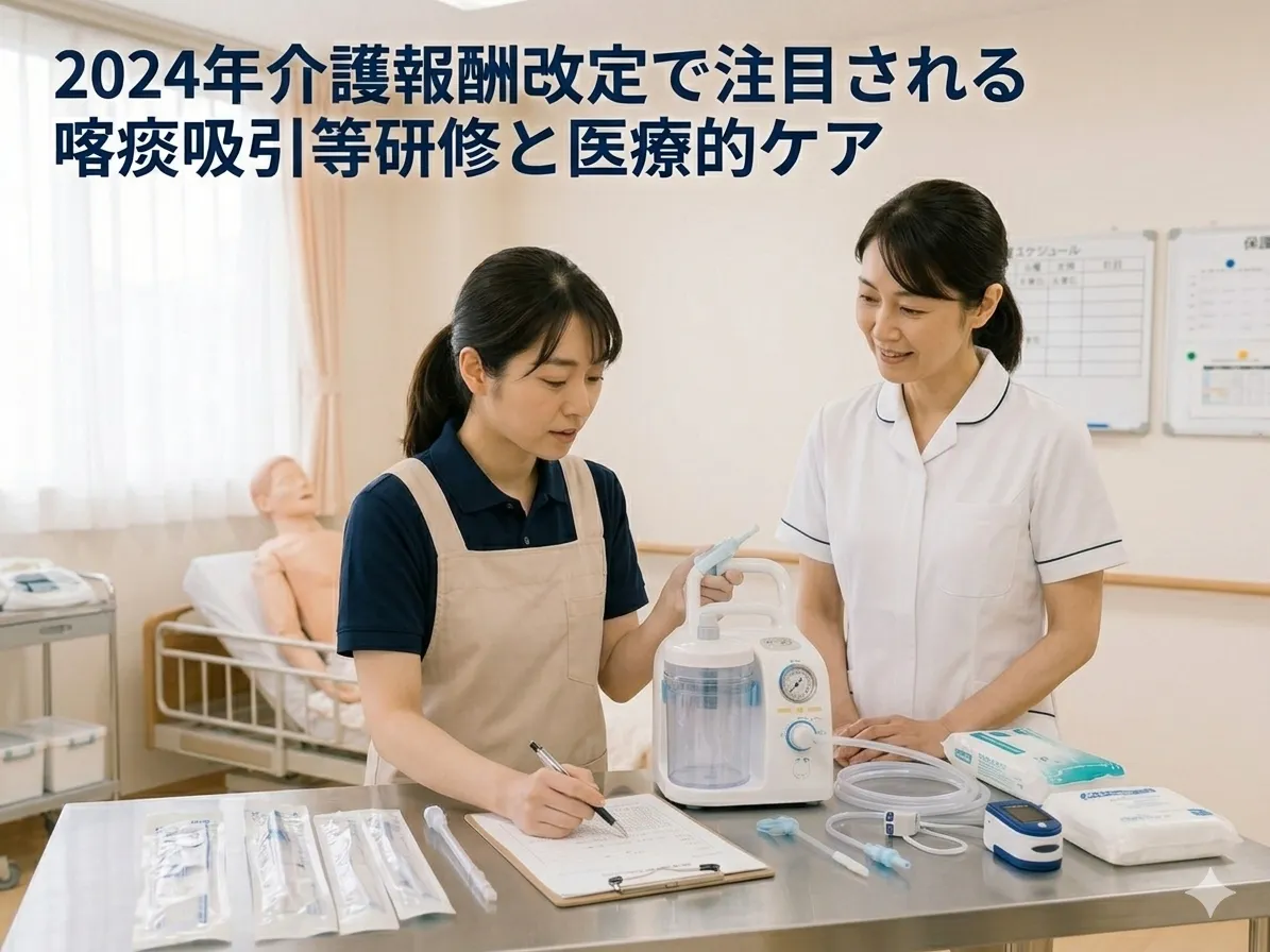 2024年介護報酬改定、喀痰吸引等研修と医療的ケアが注目を浴びる