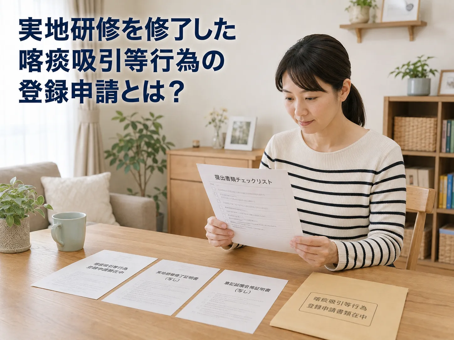 【実地研修を修了した喀痰吸引等行為】の登録申請について